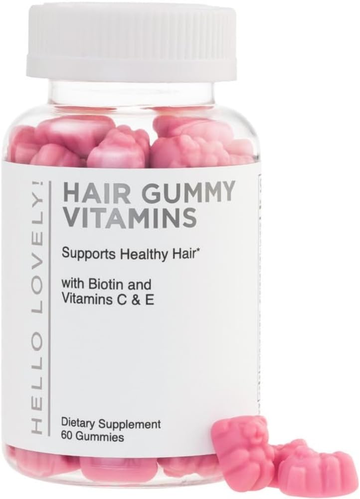 Hello Lovely! Hair Vitamins Gummies with Biotin 5000 mcg Vitamin E & C Support Hair Growt Hello Lovely!Au supplements