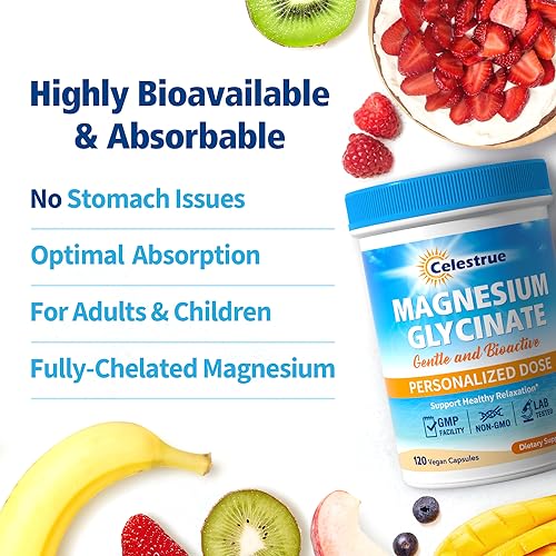 Celestrue Magnesium Glycinate, Fully-Chelated, Optimal Absorption, Gentle on The Stomach CelestrueUS supplements