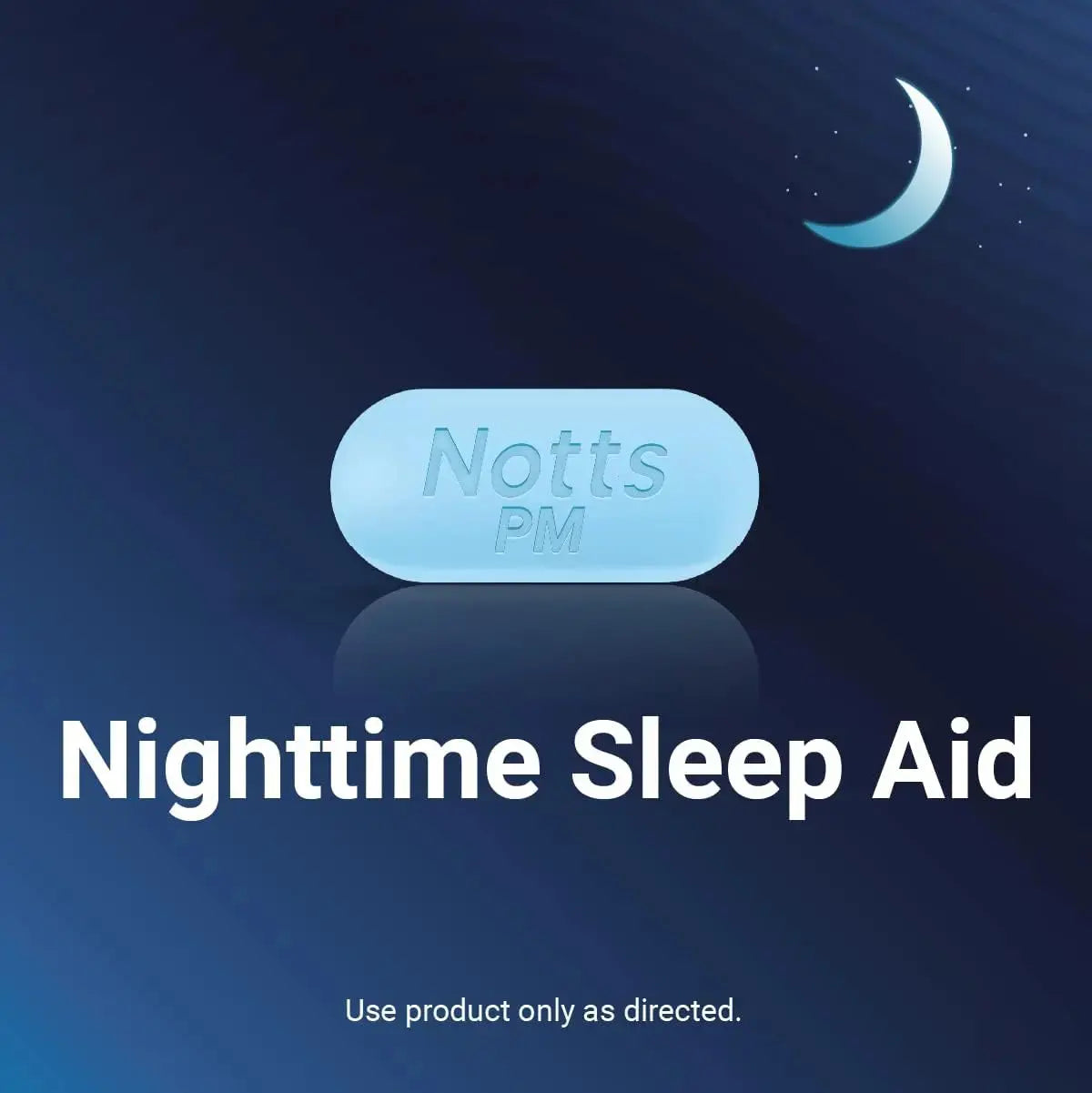 NOTTS PM Extra Strength Pain Relief & Sleep Aid, 500mg Acetaminophen & 25mg Diphenhydramine HCl, 50 Caplets for Nighttime Aches, Headaches & Body Pain, Non-Habit Forming (Pack of 2) NOTTSAu supplements