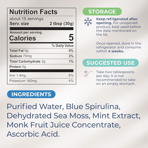TrueSeaMoss Wildcrafted Irish Sea Moss Gel – Nutritious Raw Seamoss Rich in Minerals TrueSeaMossUS supplements