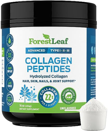 Collagen Peptides Powder Unflavored - Hydrolyzed Collagen Protein Powder ForestLeafUS supplements