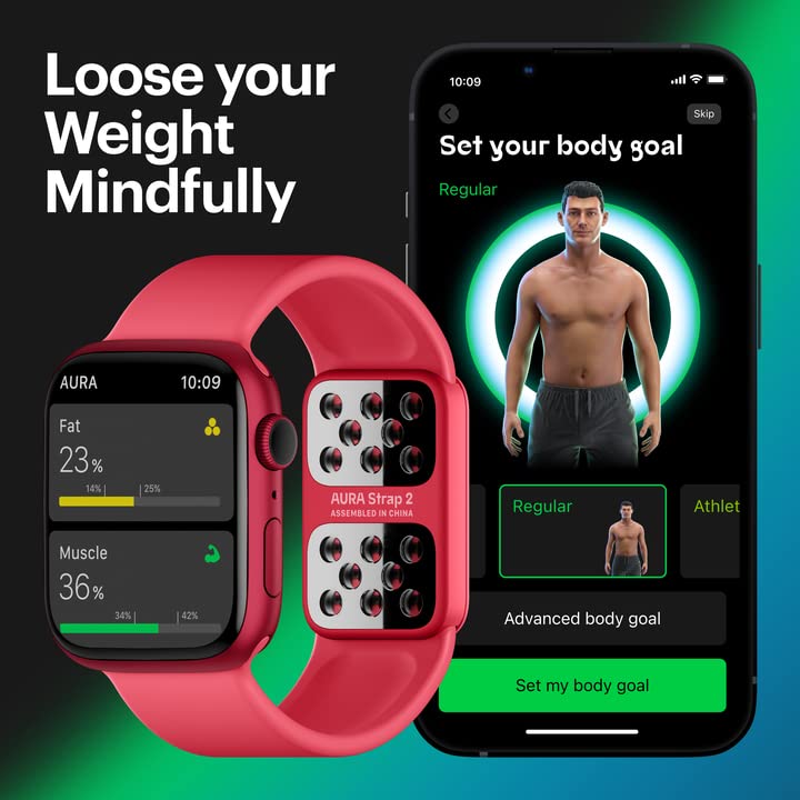 AURA Strap 2 Compatible w Apple Watch – for Body Fat, BMI & Weight Loss - Body Composion AURA StrapUS supplements