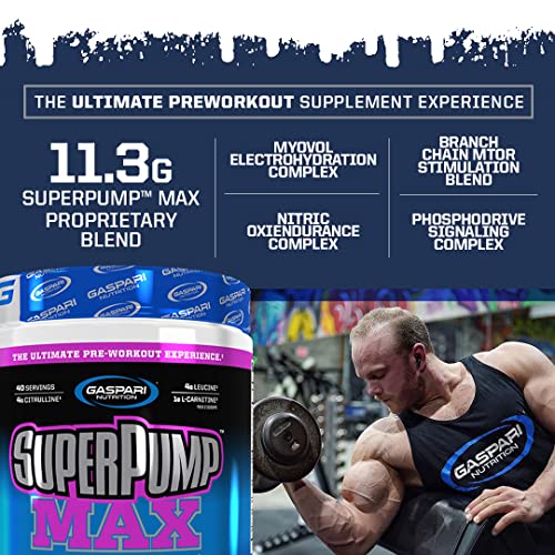 Gaspari Nutrition SuperPump MAX, The Ultimate Pre Workout Powder, Sustained Energy Gaspari NutritionAu supplements