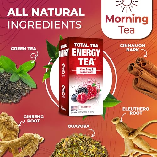 Total Tea Detox Tea & Energy Tea Set - 25 Day Detox Tea - Herbal SIim Tea Total TeaUS supplements