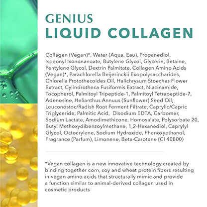 Algenist GENIUS Liquid Collagen - Vegan, Plant-Based Collagen Dropper with Vitamin E & Omega 3 ALGENISTUS supplements
