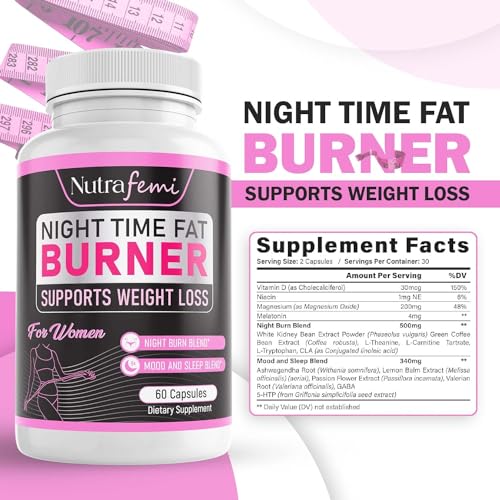 Nutrafemi Night time Fat Burner, Weight Loss Pills for Women – Thermogenic Fat Burner NutrafemiUS supplements