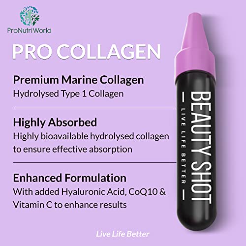 ProNutriWorld Marine Collagen Peptides Shots, Hyaluronic Acid and CoQ10 ProNutriWorldUS supplements