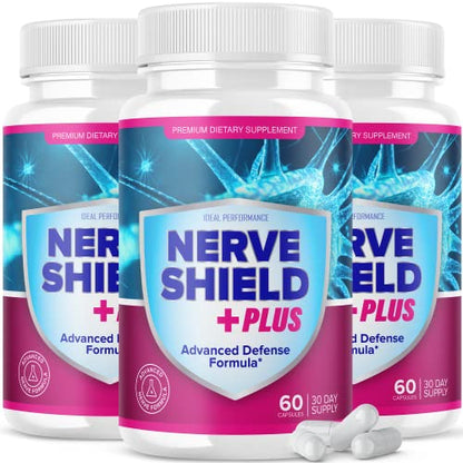 (3 Pack) Nerve Shield Plus Pills Original Supplement Advanced Nerve Formula IDEAL PERFORMANCEUS supplements