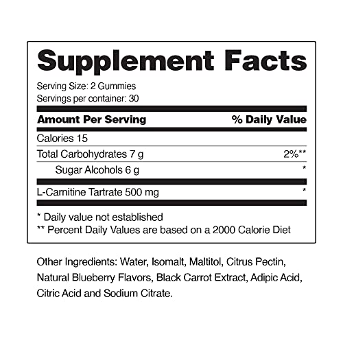 Snap Supplements Nitric Oxide Booster and L-Carnitine Gummies Snap SupplementsUS supplements