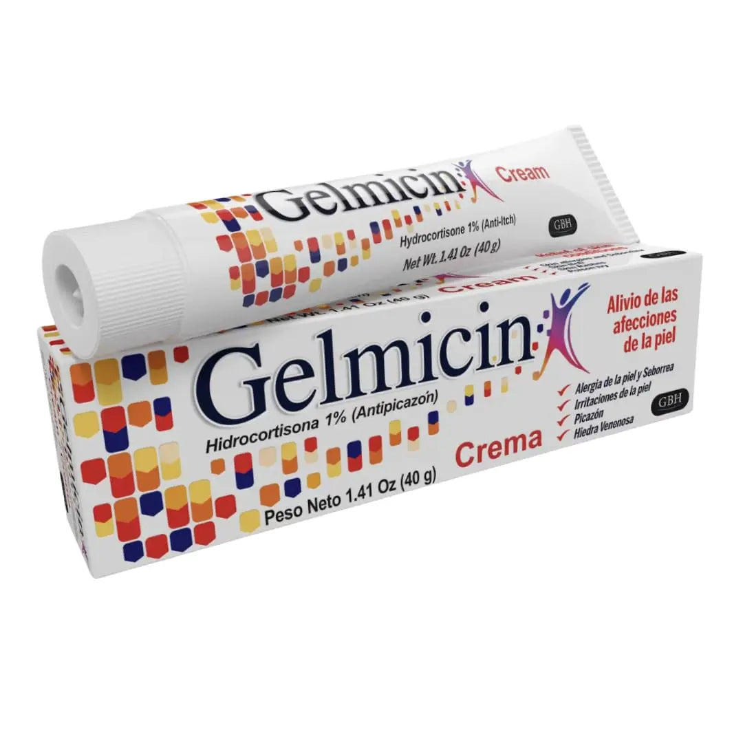 Gelmicin Cream 40g Skin Allergies, Skin Itch, Skin Rashes, Poison Ivy Relief- Contains 1.41 oz GelmicinAu supplements