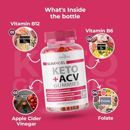 SlimXcel Keto ACV Gummies Weight Loss - 1500mg Once a Day, Strong Time Released Advanced Malibu LabsUS supplements