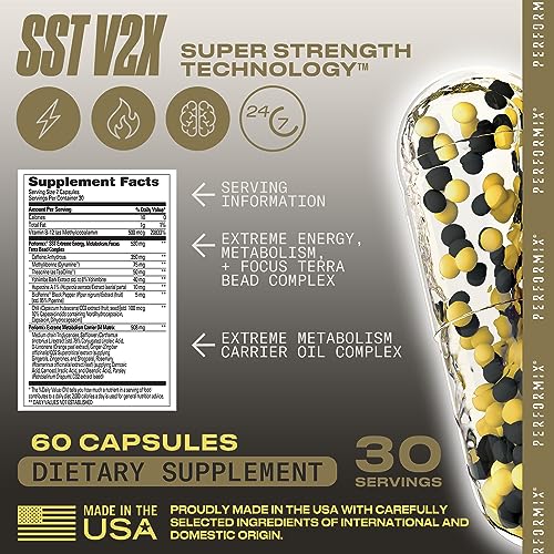 PERFORMIX - SST V3X - Pre Workout - 350 mg Caffeine - Energy Supple PERFORMIXAu supplements