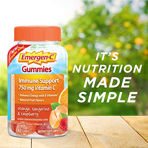 Emergen-C 750mg Vitamin C Gummies for Adults, Immune Support Gummies Emergen-CUS supplements
