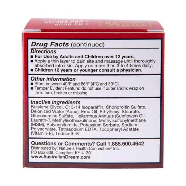 Australian Dream Arthritis Pain Relief Cream - 4oz, Pack of 6 VELOSVIEAu supplements