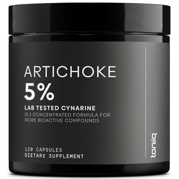 Toniiq Artichoke Extract 15:1 – with 5% Cynarin (60 mg) – 120 Vegan Capsules – Liver & Digestive Support - Lab Tested - Non-GMO ToniiqAu supplements