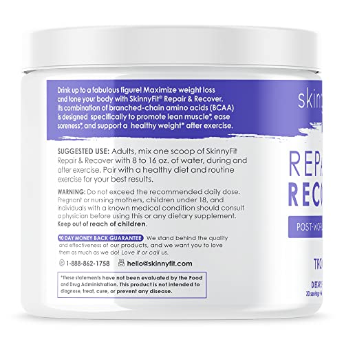 SkinnyFit Repair & Recover 30 Servings: BCAA Powder for Women, Branched Chain Amino SkinnyFitUS supplements