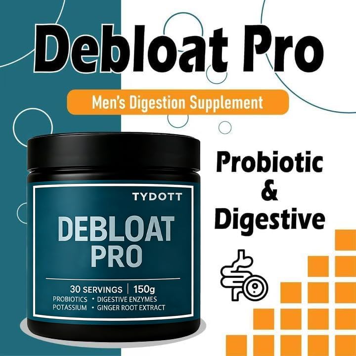 TYDOTT Debloat Pro, Contains Probiotics and Digestive Enzymes to Relieve Bloating, Supports Gut Health, Nutrient Absorption, and Stomach Comfort to Support Digestive Health AZXAu supplements