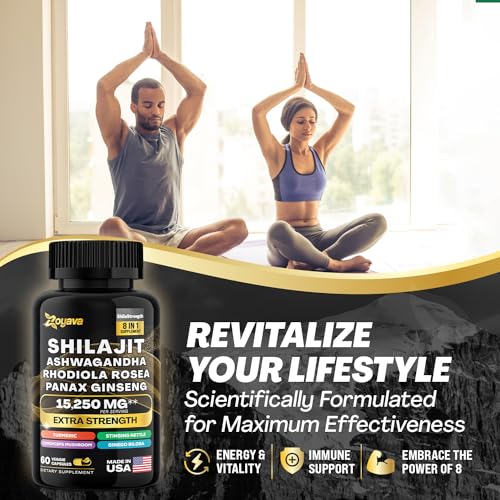 Zoyava Shilajit Pure Himalayan 9000MG,Energy Booster Ashwagandha 2000MG ZoyavaAu supplements