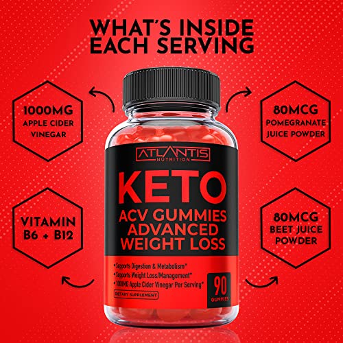 Keto ACV Gummies for Weight Loss - Supports Digestion, Advanced Weight Loss, Detox Atlantis NutritionUS supplements