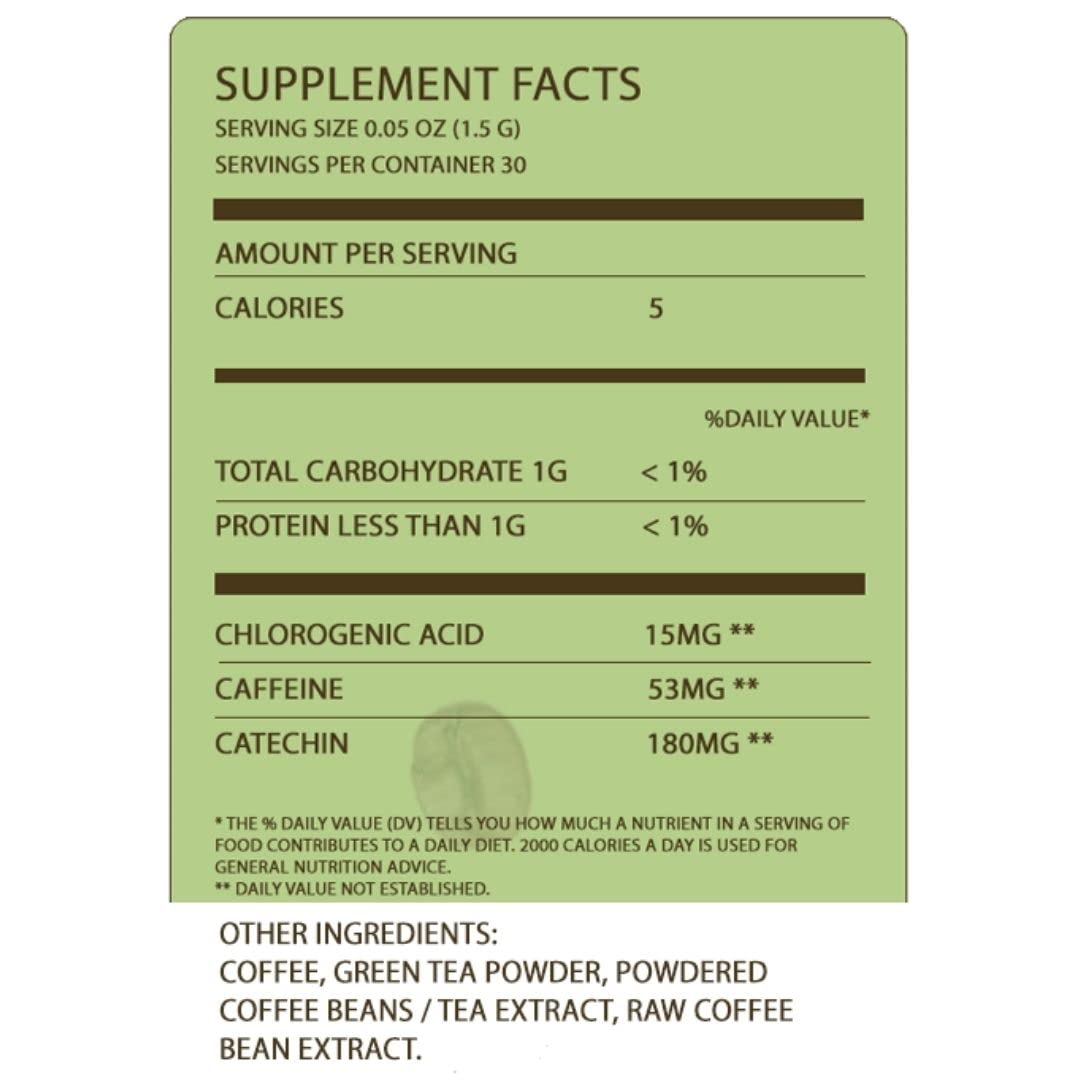 Fine USA Green Tea & Coffee | Clean Energy & Focus | Boost Metabolism | Catechins FINE USAUS supplements