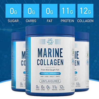 Applied Nutrition Marine Hydrolysed Collagen Powder from Wild Salmon - Protein for Health, Skin, Hair, Nails, Bones, Muscle & Joints Applied NutritionUS supplements
