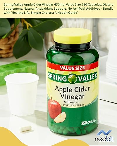 Spring Valley Apple Cider Vinegar 450mg, Value Size 250 Capsules, Dietary Supplement NeobitAu supplements