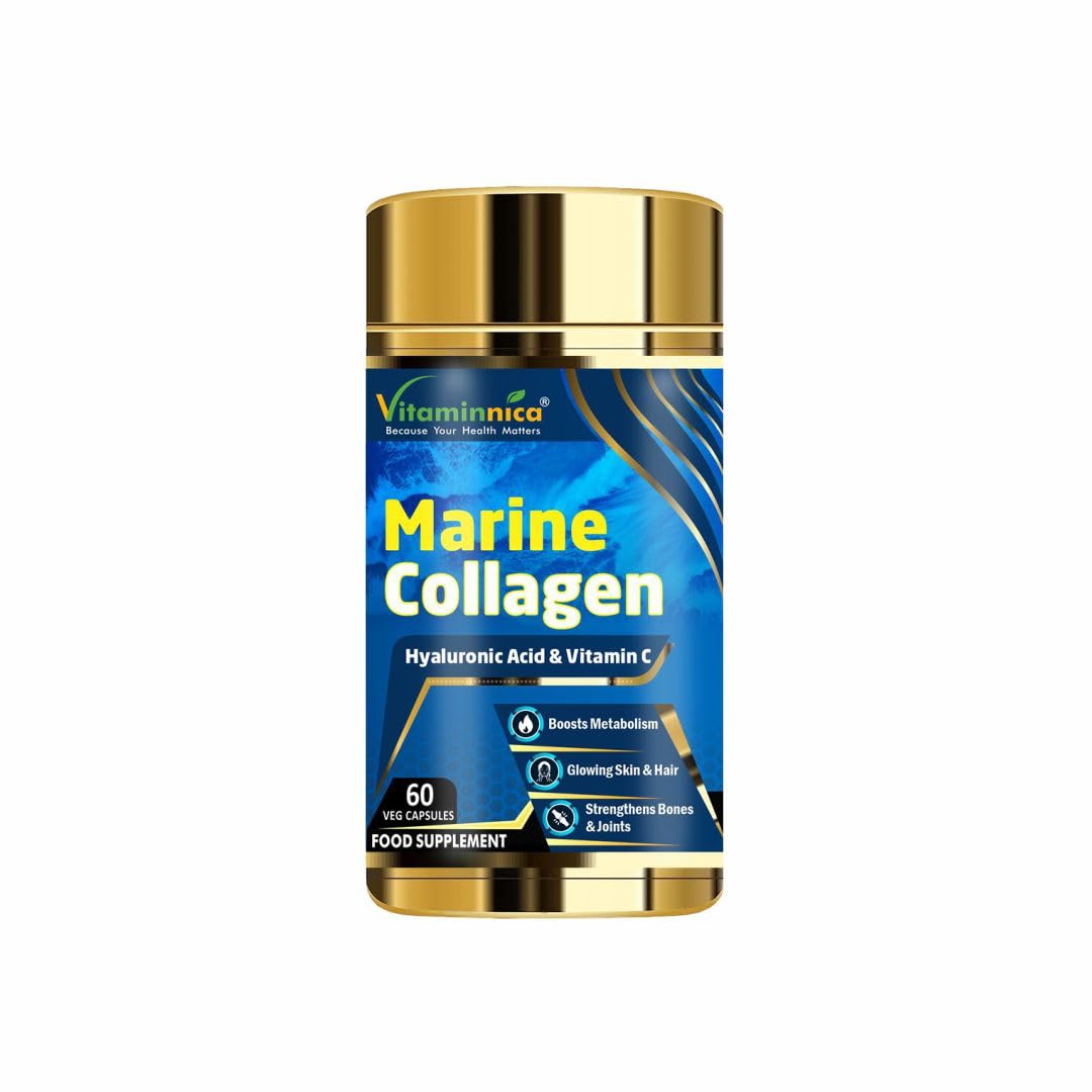 Vitaminnica Marine Collagen Capsules with Hyaluronic Acid & Vitamin C - Skin, Hair, Bones & Joints Vitaminnica Because your Health MattersAu supplements