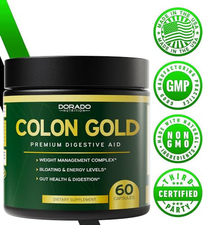 Colon Cleanse and Gut Detox for Weight Management & Digestive Support - Cascara Sagraoda DORADO NUTRITIONUS supplements