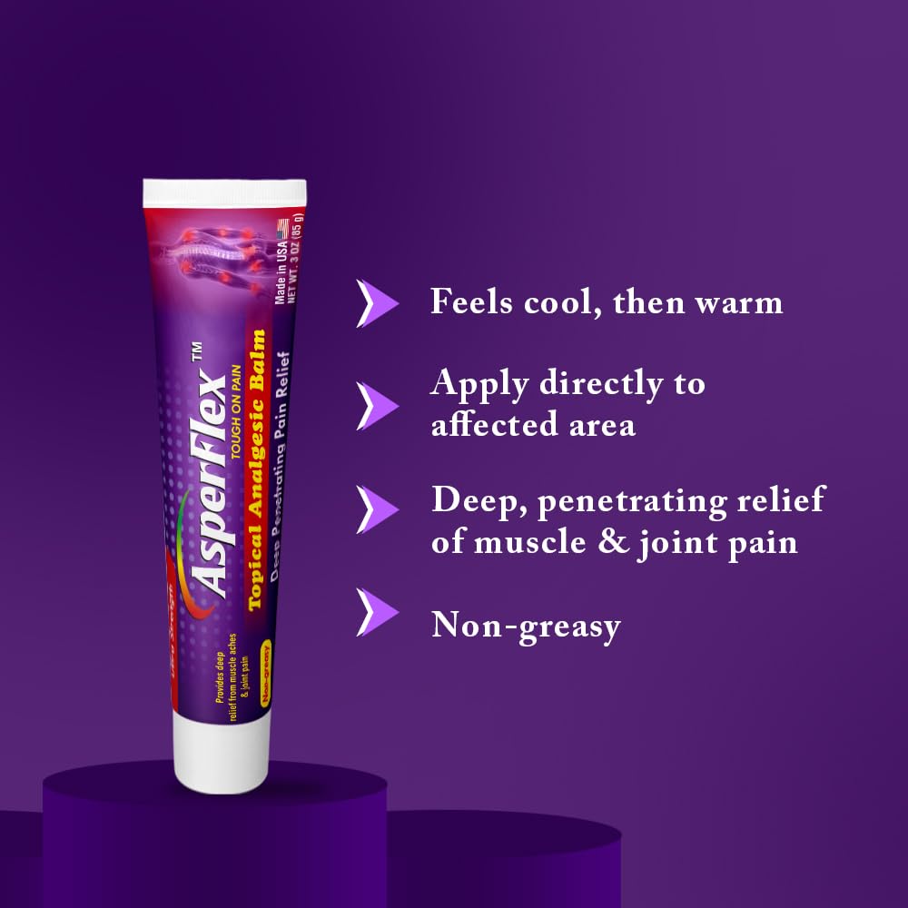 ASPERFLEX Ultra Strength Topical Analgesic Pain Relief Cream for Arthritis, Muscle, and Joint Pains -3 oz by Akronpharma. ASPERFLEXAu supplements