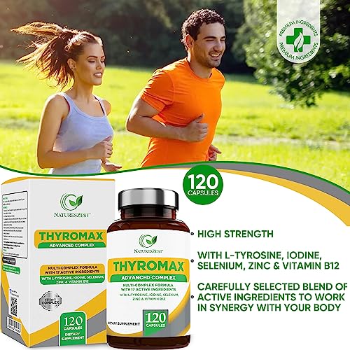 Natures Zest Thyroid Support Supplement for Women & Men - 120 Vegan Capsules Natures ZestUS supplements