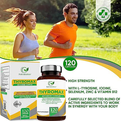 Natures Zest Thyroid Support Supplement for Women & Men - 120 Vegan Capsules Natures ZestUS supplements