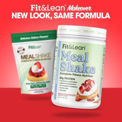 Fit & Lean Meal Shake, Fat Burning Meal Replacement, Protein, Fiber, Probiotics, Strawberry Fit & LeanUS supplements