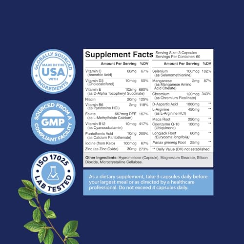 Prenatal Multivitamin Male Fertility Supplement 180ct - Mens Fertility Supplement Natures CraftAu supplements