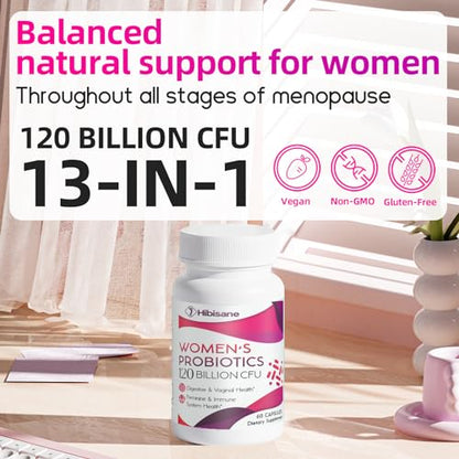 120 Billion CFU Probiotic - Menopause Support Probiotics for Women, 13-in-1 Natural NegimaUS supplements