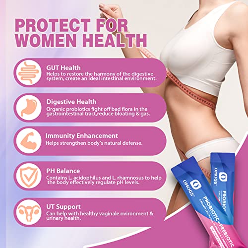 OMOGS Women's Probiotic,120-Billion-CFUs, 18 Strains, with 3 Prebiotics and Cranberry OMOGSAu supplements