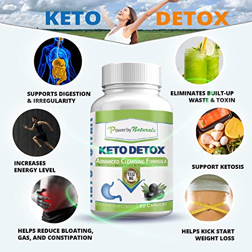 Power By Naturals Keto Colon Cleanser & Detox - Rapid Weight Loss Pills, Gut Health Power By NaturalsUS supplements