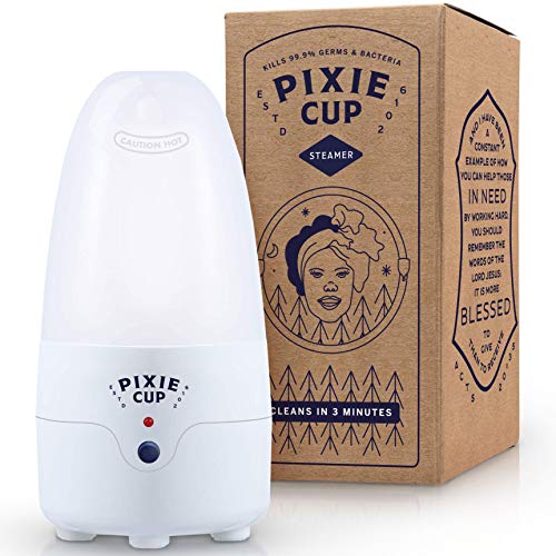 Pixie Menstrual Cup & Disc Steamer Sterilizer - Ranked 1 for The Best Steamer - Kills 99.9% of Germs Pixie CupAu supplements