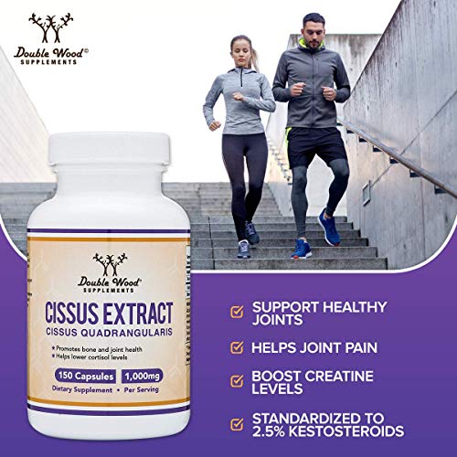 Cissus Quadrangularis Super Extract, 150 Capsules, Manufactured in The USA, Dietary Double Wood SupplementsUS supplements
