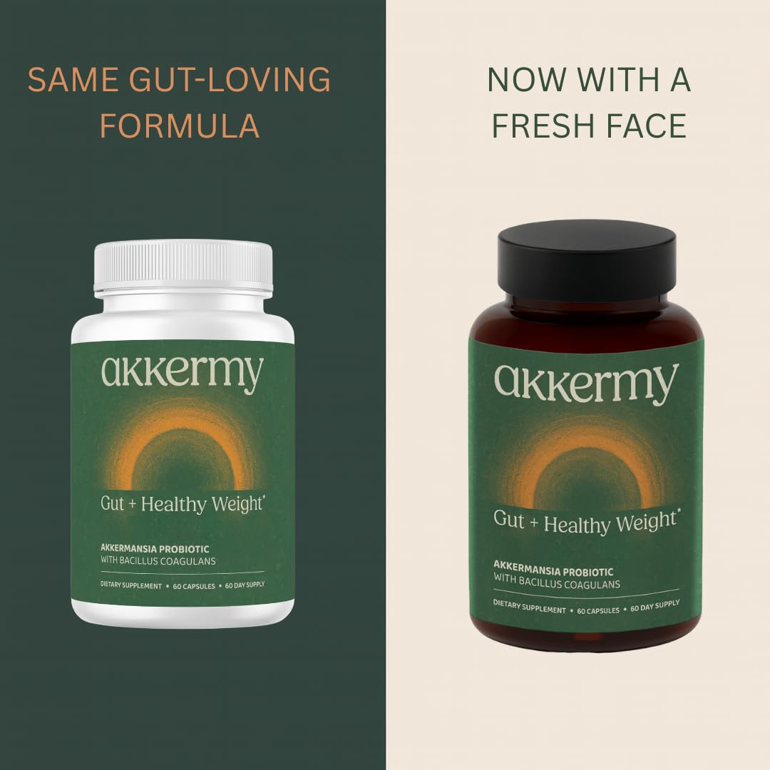 Akkermansia Probiotic for Appetite Suppressant & Craving Control | Increases GLP-1 for Weight Loss | 60 Day Supply | Made in USA | Bacillus Coagulans, B2, D3 & Chromium | SIBO Friendly, Vegan AkkermyAu supplements