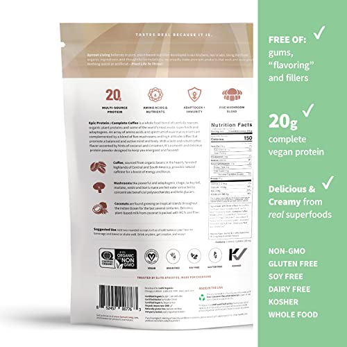 Sprout Living, Epic Protein, Plant Based Protein & Superfoods Powder, Complete Coffee Sprout LivingUS supplements