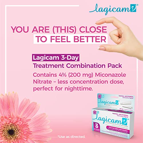 Lagicam Vaginal Yeast Infection, Antifungal 3 Day Miconazole Nitrate Treatment Cream, Relief for Itching LAGICAM VAu supplements