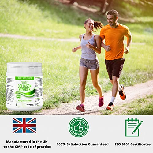 Collagen Powder Marine Supplement | Hydrolyzed Protein peptides with Hyaluronic Acid Vitamin C Biotin etc for Women Men Pure Food SupplementsAu supplements