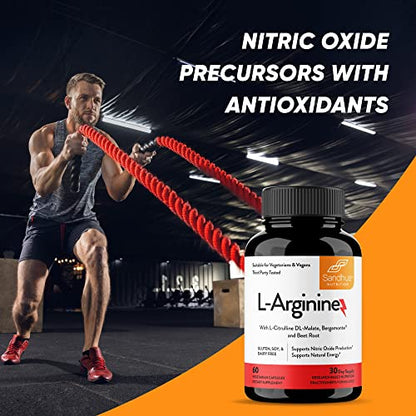 Sandhu's L-Arginine with Nitric Oxide Precursor | Made in The USA| 30 Days Supply Sandhu'sUS supplements
