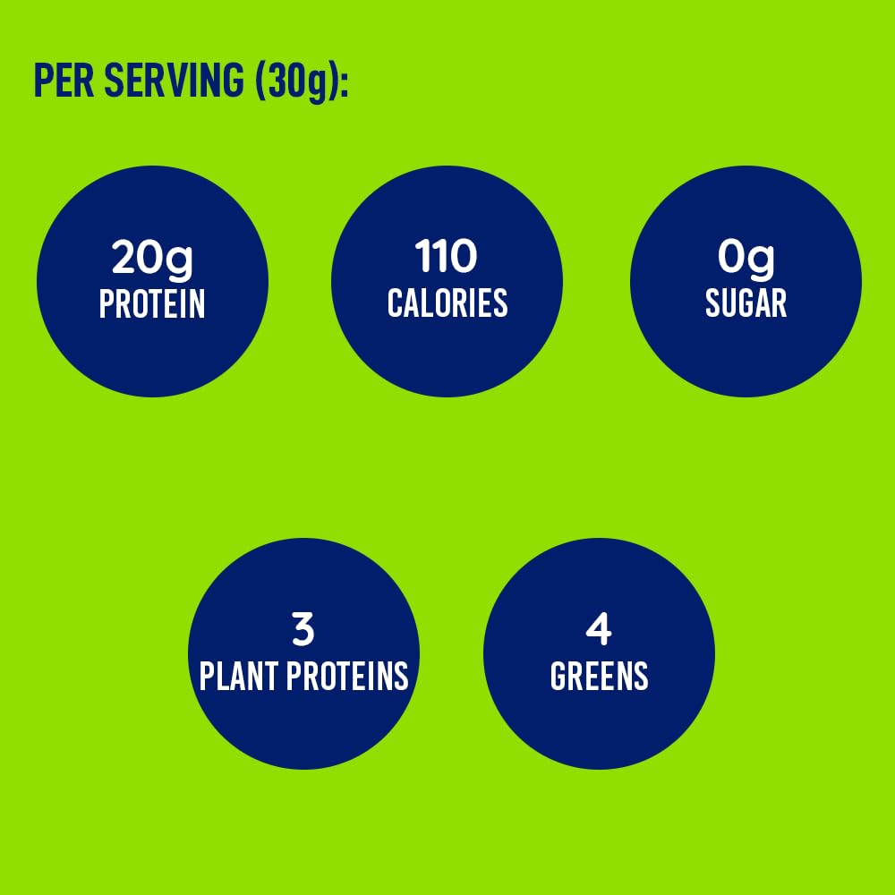 LeanFit Plant-Based Protein & Greens, Natural Berry, 20g Protein, 19 Servings, 1.25 Pound LeanFitUS supplements