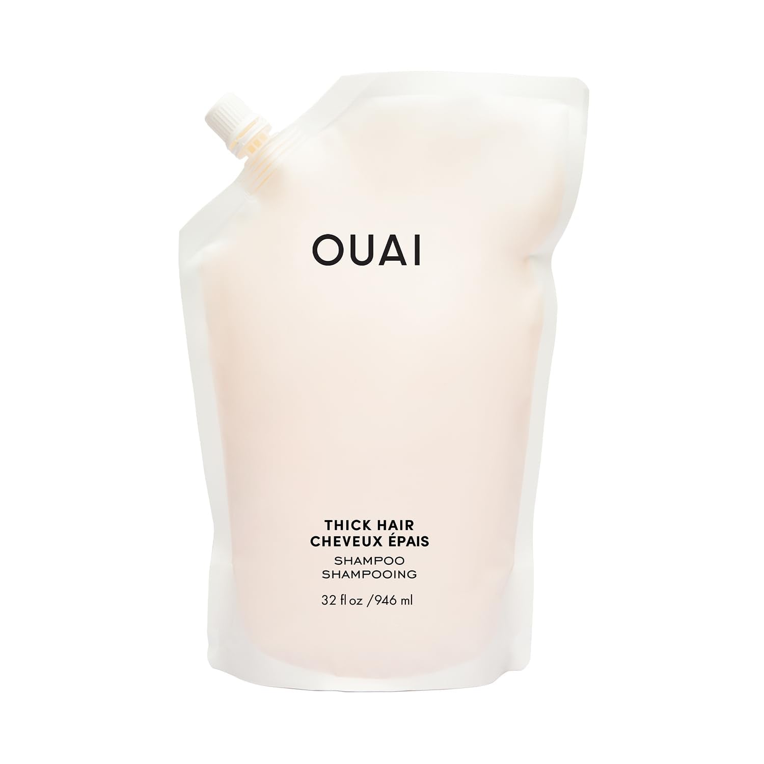OUAI Thick Shampoo Refill - Moisturizing Shampoo with Keratin, Marshmallow Root, Shea Butter & Avocado Oil for Thick Hair - Strengthens & Hydrates - Paraben, Phthalate & Sulfate Free (32 Fl Oz) OUAIAu supplements