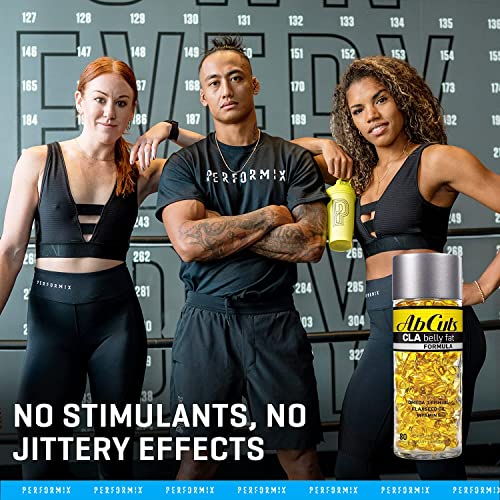 Ab Cuts CLA Belly Fat Formula - 80 Easy-to-Swallow Softgels - Omega 3 Fish Oil, Flaxseed AbCutsUS supplements