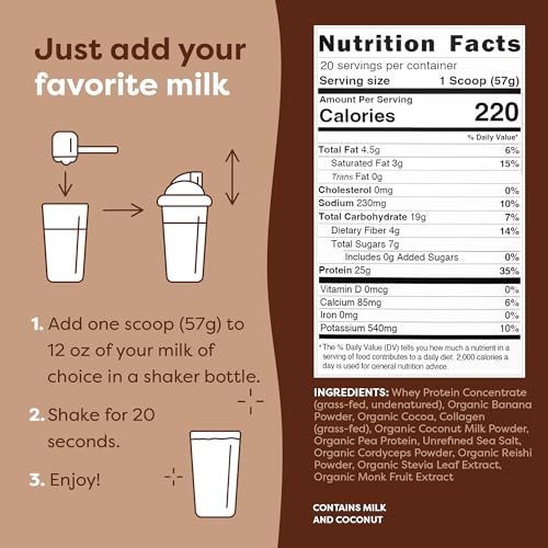 FlavCity Protein Powder Smoothie, Chocolate - 100% Grass-Fed Whey Protein Smoothie FlavCityUS supplements