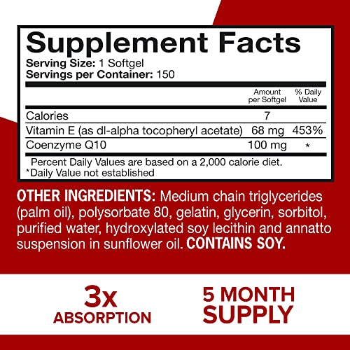 Qunol Ultra CoQ10 100mg Softgels- 3X Better Absorption Coenzyme Q10 Supplements QunolUS supplements