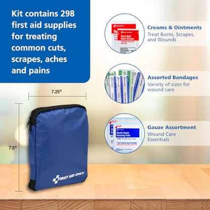 First Aid Only 442 All-Purpose Emergency First Aid Kit for Home, Work, and Travel First Aid OnlyUS supplements