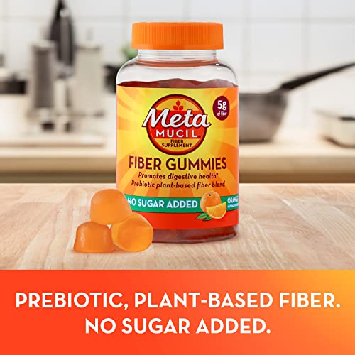 Metamucil Daily Fiber Gummies, Orange Flavored, No Sugar Added, 5g Prebiotic Plant MetamucilUS supplements